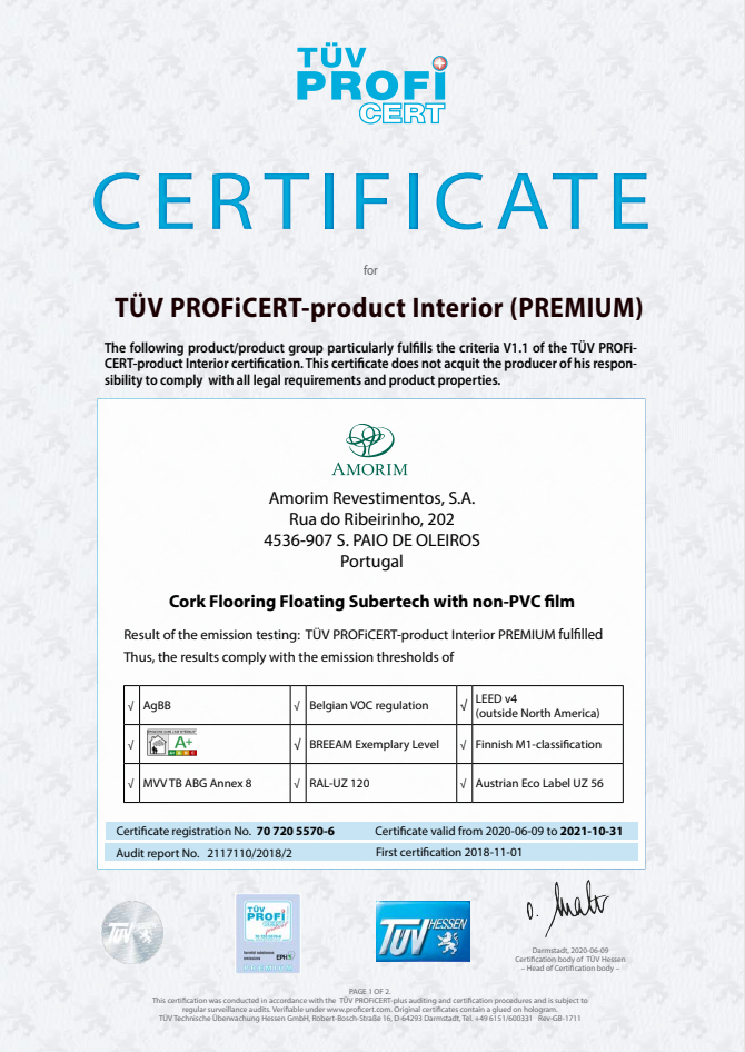 TüV -PROFiCERT認(rèn)證（實(shí)木影印系列）